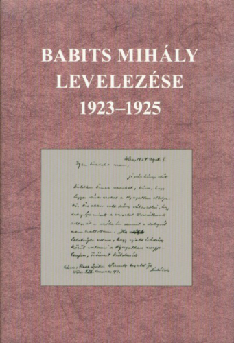 Babits Mihály levelezése 1923-1925