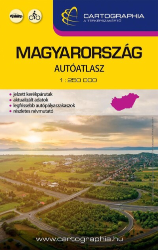 *Magyarország autóatlasz (1:250.000) kicsi "SC" 2023