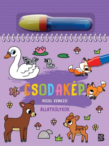 Csodakép - Állatkölykök - Vízzel színezz!