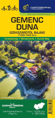 Gemenc / Duna (Szekszárd-Baja) turista-, kerékpáros- és vízisport térkép